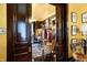 A view through dark wood doors to a luxury lounge at 1409 N Park Ave, Indianapolis, IN 46202