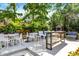Outdoor patio with multiple tables and chairs, perfect for entertaining guests at 1409 N Park Ave, Indianapolis, IN 46202