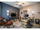 Comfortable home office featuring stylish decor, ample workspace, and cozy seating for productivity at 15179 Kampen Cir, Carmel, IN 46033
