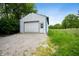 Rustic barn perfect for storage, hobbies, or potential workshop space with gravel drive at 9841 E Raymond St, Indianapolis, IN 46239
