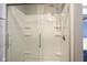Shower with a clear glass door and a shower head at 10953 Mount Vernon N Trl, Indianapolis, IN 46229