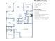 Detailed floor plan showcases two bedrooms, two baths, a modern kitchen, and a two-car garage at 19726 Highclere Ln, Sheridan, IN 46069