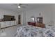 Bedroom featuring a floral bedspread, white furniture, and bright, neutral colored walls at 387 Legacy Blvd, Greenwood, IN 46143