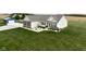 Charming single-Gathering residence featuring neat front yard landscaping and blue window shutters at 8225 W 825 N, Thorntown, IN 46071