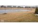 Scenic view of a neighborhood pond surrounded by well-kept lawns, complemented by the community homes at 8660 Hudson Way, Brownsburg, IN 46112