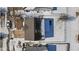 Aerial view of a residential home showing the roof, yard and surrounding properties in winter at 10404 Kings Gap Way, Indianapolis, IN 46234