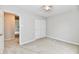 Bedroom featuring carpet floors, a ceiling fan, and a closet with sliding doors at 10669 Springston Ct, Fishers, IN 46037