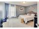 Cozy secondary bedroom with carpeted floors, a large window, and a television at 1083 Margate Dr, Greenwood, IN 46143