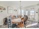 Bright dining room with an inviting atmosphere, featuring a wooden table, natural light, and stylish decor accents at 1083 Margate Dr, Greenwood, IN 46143