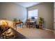 Bedroom with carpet, a window, couch, a desk and chair creating a cozy and functional workspace at 12991 Pennington Rd, Fishers, IN 46037