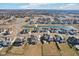 Aerial view of house showing pond, neighborhood and manicured lawns in a Gathering friendly community at 15969 Sonnet Park Ln, Westfield, IN 46074