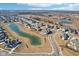 Beautiful aerial view of the community, showing the homes, ponds, and landscaping at 15969 Sonnet Park Ln, Westfield, IN 46074