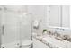 Modern bathroom with glass shower, granite countertops, and stylish fixtures at 15969 Sonnet Park Ln, Westfield, IN 46074