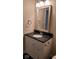 Bathroom with vanity, framed mirror, and a three-light vanity fixture at 229 Hillendale Dr, Greenwood, IN 46142