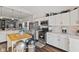 Modern kitchen features white cabinetry, stainless steel appliances, and hardwood flooring at 234 N State Ave, Indianapolis, IN 46201