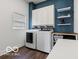 Well-equipped laundry room with modern washer, dryer, and ample storage at 234 N State Ave, Indianapolis, IN 46201