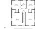 Second floor plan featuring four bedrooms, a shared bathroom, and a central hallway at 422 E Main St, Lebanon, IN 46052