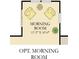 Floorplan for optional morning room with space for two chairs and small table. Dimensions 11'-5