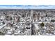 A high aerial view of a neighborhood on a clear day in winter at 5053 E Michigan St, Indianapolis, IN 46201