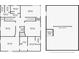 Unfinished basement floor plan showcasing dimensions of 15'0