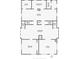 A floor plan showcasing the layout of the house, including the kitchen, living room, and bedroom at 5053 E Michigan St, Indianapolis, IN 46201