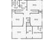 Floor plan showing dimensions of bedrooms, bathrooms, laundry, and closets at 5053 E Michigan St, Indianapolis, IN 46201