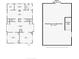 Floor plan of the main living space with an unfinished basement at 5053 E Michigan St, Indianapolis, IN 46201