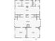 Layout of the home showing the kitchen, living room, bedroom, and bathroom at 5053 E Michigan St, Indianapolis, IN 46201