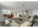 Finished basement with pool table, couch and decorative rug and tables at 5124 Wexford Rd, Indianapolis, IN 46226