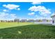 Well maintained backyard surrounded by neighboring homes, perfect for outdoor activities, with a well maintained lawn at 5648 Juniper Ct, Whitestown, IN 46075