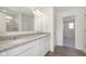 Modern bathroom featuring granite countertops and a separate shower at 7197 Barrett Dr, Brownsburg, IN 46112