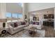 Cozy living room with a neutral color palette and direct access to the kitchen area at 19763 Atwater Ave, Sheridan, IN 46069