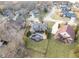An aerial view of the backyard featuring a refreshing in-ground pool, ideal for summer fun and leisure at 2487 Wayward Wind Dr, Indianapolis, IN 46239