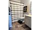 Functional bathroom with a shower and vanity, featuring modern decor and a clean design at 520 Gatewood Dr, Greenwood, IN 46143