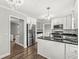 Modern kitchen featuring a large island, stainless steel appliances, and ample storage at 5465 Leone Dr, Indianapolis, IN 46226