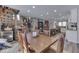 Open dining area, showing stairs and kitchen at 6420 Oriole Dr, Nineveh, IN 46164