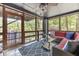 Outdoor patio with comfortable seating and views of a lush, green landscape at 6420 Oriole Dr, Nineveh, IN 46164