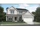 Charming two-story home with a two-car garage, a combination of light gray and white siding, and a nicely landscaped front yard at 7161 Jackson Dr, Cumberland, IN 46229