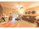 Comfortable living room with neutral tones, fireplace, and ceiling fan at 1057 Timber Creek Dr # 1, Carmel, IN 46032