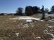 Large backyard with snow and trees at 1130 W State Road 42, Mooresville, IN 46158