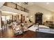 Open concept living room with high ceilings and views of the dining area at 15921 Herriman Blvd, Noblesville, IN 46060