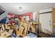 This living room will need renovations to make it comfortable and ready to live in at 3103 S Lockburn St, Indianapolis, IN 46221