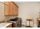 Practical laundry room with modern appliances, sink, countertops, and ample cabinet storage at 3841 Falls Cir, Carmel, IN 46033