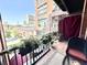 Relaxing outdoor balcony space with views of the city at 430 N Park Ave # 302, Indianapolis, IN 46202