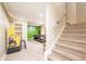 Spacious basement with a staircase, game area and finished ceiling at 538 Cyclamen Chase, Westfield, IN 46074