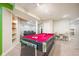 Basement game room featuring a pool table, recessed lighting, and green accent wall at 538 Cyclamen Chase, Westfield, IN 46074