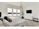 Contemporary bedroom with large windows offering scenic views and modern decor at 565 Old Ashbury Rd, Westfield, IN 46074