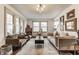 Bright living room with large windows, comfortable seating, and stylish decor at 6189 Primrose Ave, Indianapolis, IN 46220