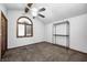 Bedroom features a large window and ceiling fan at 690 N 600 W, Lebanon, IN 46052