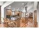 Modern kitchen with stainless steel appliances, granite countertops, and custom wood cabinets at 690 N 600 W, Lebanon, IN 46052